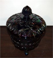 Vintage Fenton Blue Iridescent Footed Candy Dish