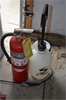 Fire extinquisher and 1 gallon yard sprayer