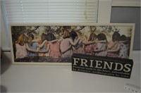 Friends sign and little girls framed piece