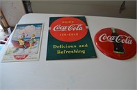 Metal Coca-Cola signs