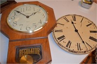Waltham regulator clock and decorative wall clock