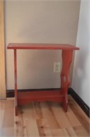 Red decorative table