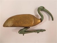 Ancient Egyptian Bronze & Wood Ibis Bird
