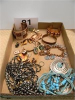 Copper jewelry - a black & a turquoise color