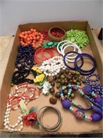 Colorful necklaces & clip earrings