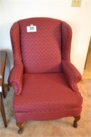 Wingback maroon chair by Best Chair Co.