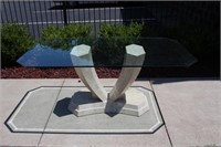 Glass-top Pedestal Table