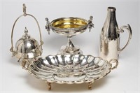 4 Silver-Plate Serving Pieces