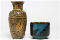 2 Studio Art Pottery Vases
