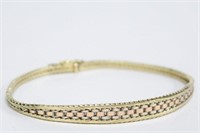 Italian 14K Gold Tri-Color Women's Bracelet