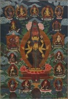Tibetan Thangka-Marichi Kalpoktam, Goddess of Dawn