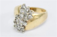 Woman's 14K Gold & Diamond Ring