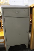 Vintage Green Metal Storage Cabinet