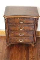 Small Four-Drawer Leather Chest