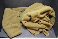 Two Large Army Blankets - Wool