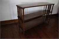 3 Shelf Console Bamboo Style Table