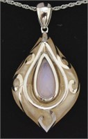 Mother of Pearl and Opal Necklace