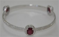 6ct Ruby Bangle Bracelet