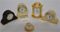 Five Miniature Collector Clocks