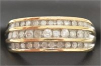 10kt Yellow Gold Large Diamond Channel Set Ring