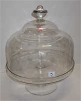 Covered Pedestal Glass Cake Plate (14" high)