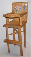Wooden Doll High Chair (26 1/2" high)