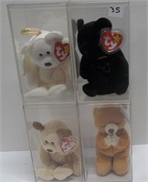 4 TY Beanie Babies Bears