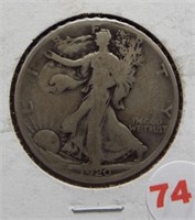 1920-S Walking Liberty Silver Half Dollar.