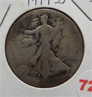 1919-D Walking Liberty Silver Half Dollar.