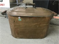 Large Copper Basin With Lid