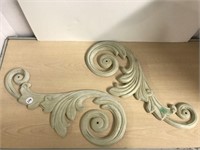 Pair Of Cast Iron Wall Embellishments