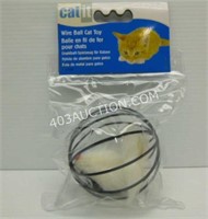 Lot of 12 Wire Ball with Fur Ball Cat Toys NEW