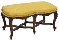 LOUIS XV STYLE UPHOLSTERED BENCH