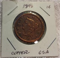 1848 Copper 1 Cent