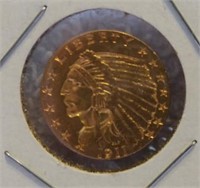 1911 $2.50 Gold Indian