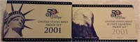2001 US Mint Proof and Quarter Proof Set