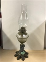 Oil Lamp - metal child base - with shade