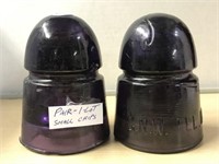 Pair of purple hydro insulators - small chips