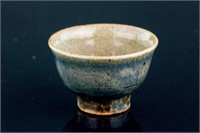 Chinese Blue Crackle Flambe Glaze Porcelain Cup
