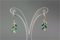2.0ct Emerald & 0.36ct Sapphires Earrings CRV$1321
