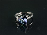 14k Gold 2.60ct Tanzanite &0.20ct Diamond Ring