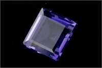 72 Ct. FACETED AMETHYST Violet SQUARE Emerald Cut