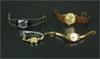 Four Pieces Vintage Ladies & Men's Watches