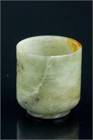 Chinese Green Hardstone Carved Cup