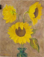 Attr. David Burliuk 1882-1967 Russian Oil Canvas