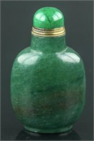 Chinese Green Hardstone Snuff Bottle
