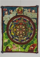 Tibetan Tanka Mandala Painting on Cloth