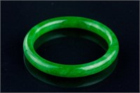 Burma Fine Green Jadeite Bangle w/ GIA Certificate
