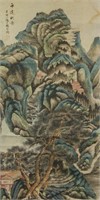 Yang Borun 1837-1911 Watercolour on Paper Scroll