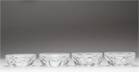4 Baccarat Crystal Faceted Bowls
